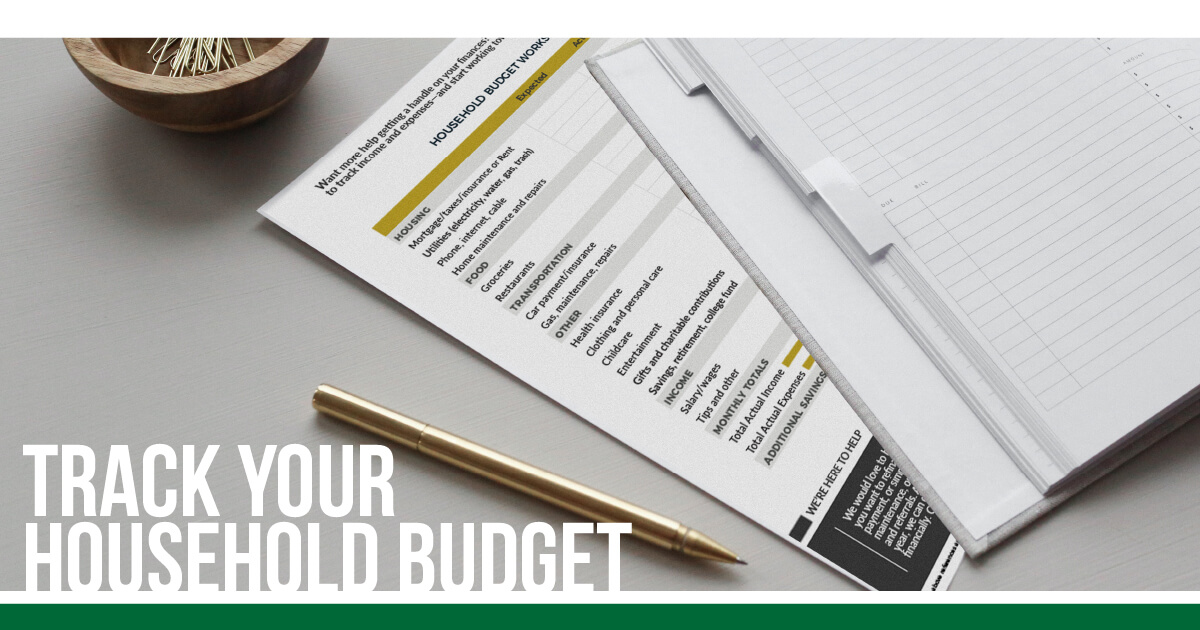 save money by tracking your household budget