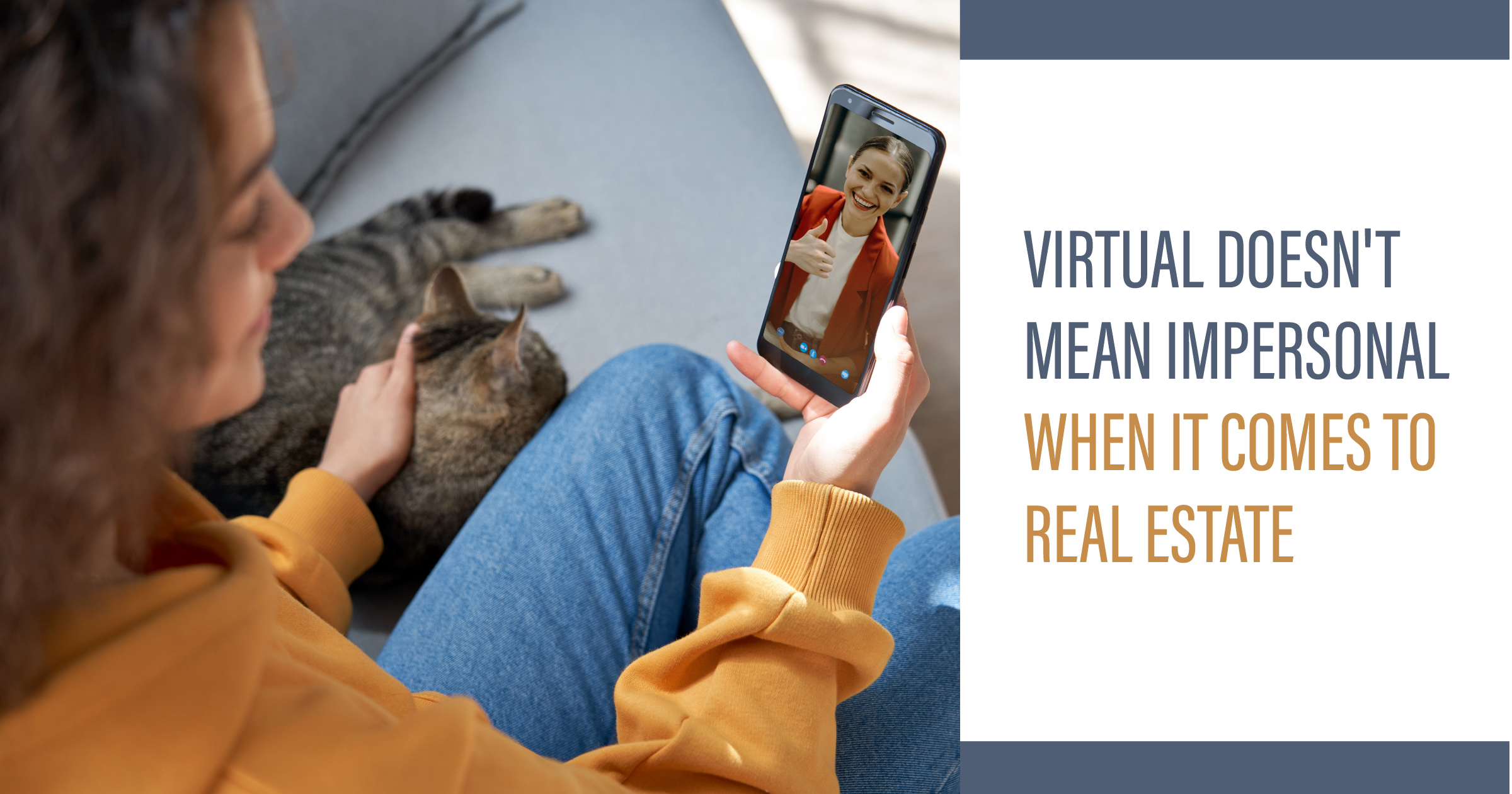5 Secrets Buyers and Sellers Must Know About Virtual Home Tours Virtual Doesn't Mean Impersonal woman watching virtual showing on phone