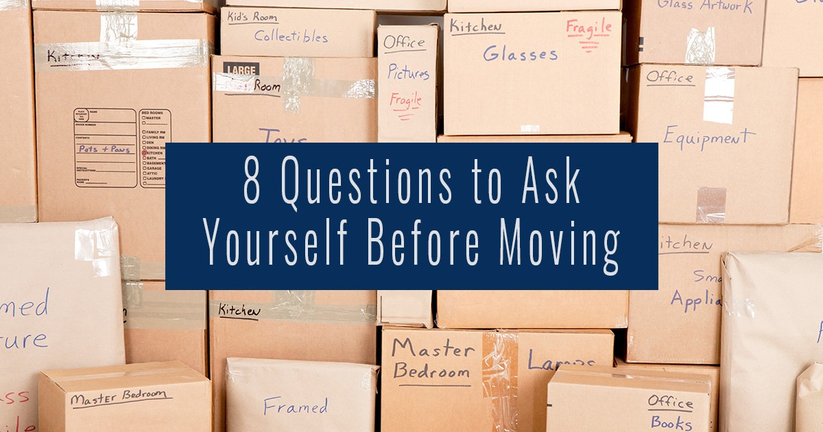 Moving boxes with labels, stacked up