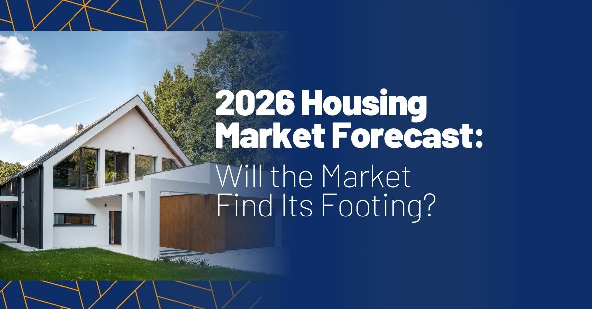 2026 Housing Market Forecast by Pam Fraser. Picture of a two-story home.