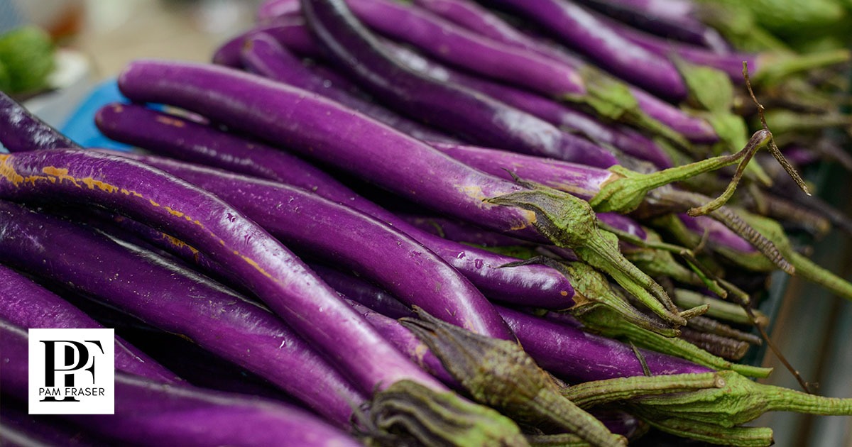 Purple Japanese or Chinese eggplant.