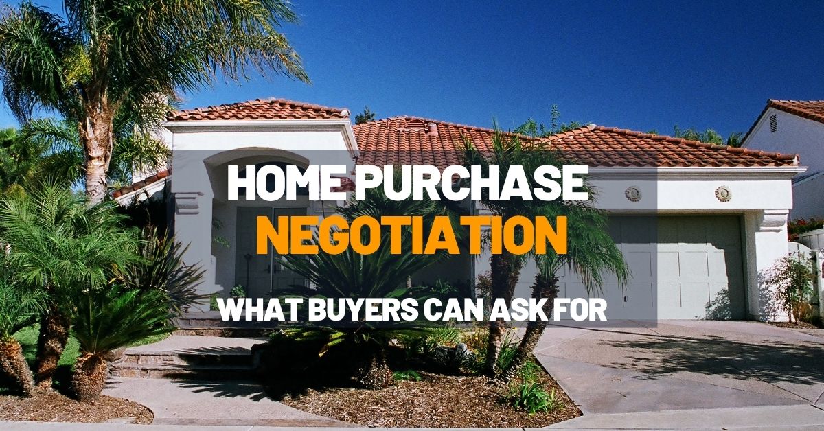 Oceanside home exterior with text reading Home Purchase Negotiation: What Buyers Can Ask For