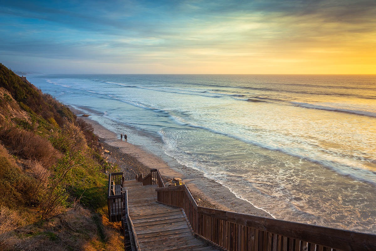 Coastline in Encinitas, California